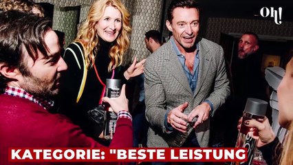 Hugh Jackman freut sich