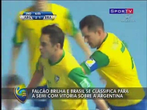 Brasil vira sobre Argentina e vai às semifinais do Mundial de Futsal