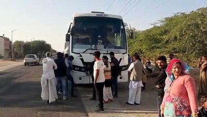 बीकानेर से चली बस ने यात्रियों को नागौर में छोड़ दिया बेसहारा