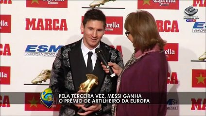 Mesmo lesionado, Lionel Messi recebeu mais um prêmio