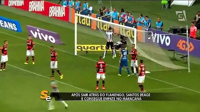 Santos sai atrás, mas reage e arranca empate com Flamengo