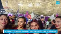 La previa de Argentina - Croacia, a todo ritmo en las afueras del estadio