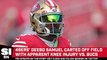 49ers' Deebo Samuel Carted Off Field With Apparent Knee Injury