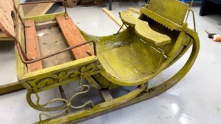 How a rotting Christmas sleigh is restored