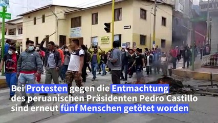 Peru: Erneut Tote bei Protesten gegen Amtsenthebung von Castillo