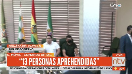 Informe del ministro de Gobierno Eduardo Del Castillo sobre intervención policial