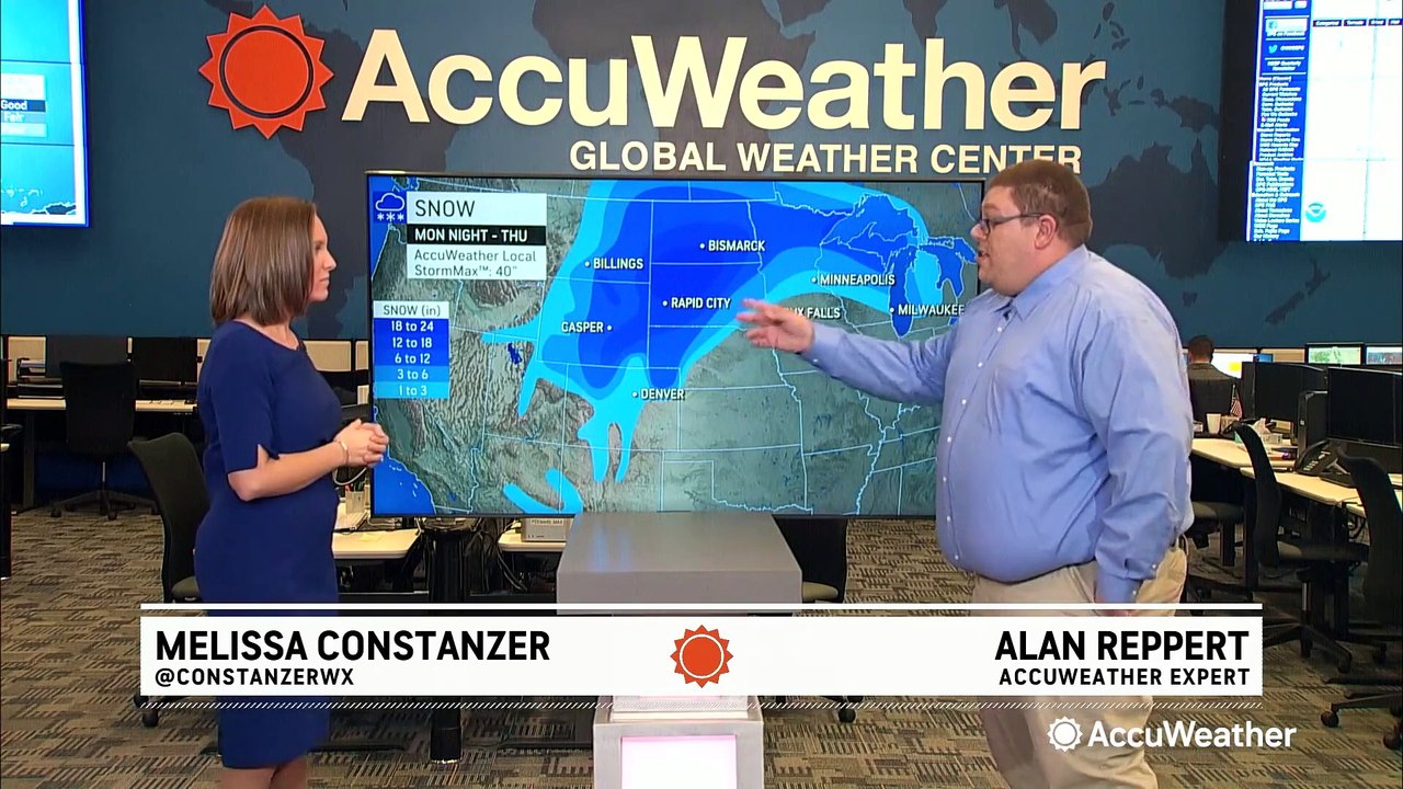 Blizzard, ice storm and winter storm warnings i...