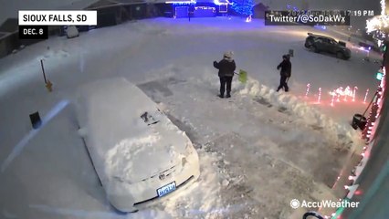 Snow coats the Northern Plains and Upper Midwest