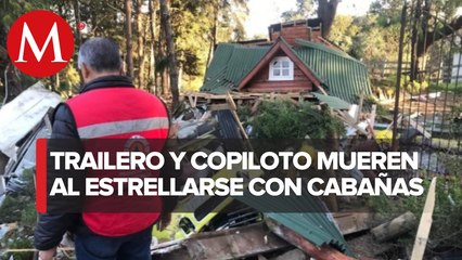 Camión choca contra cabañas en Veracruz, mueren dos personas