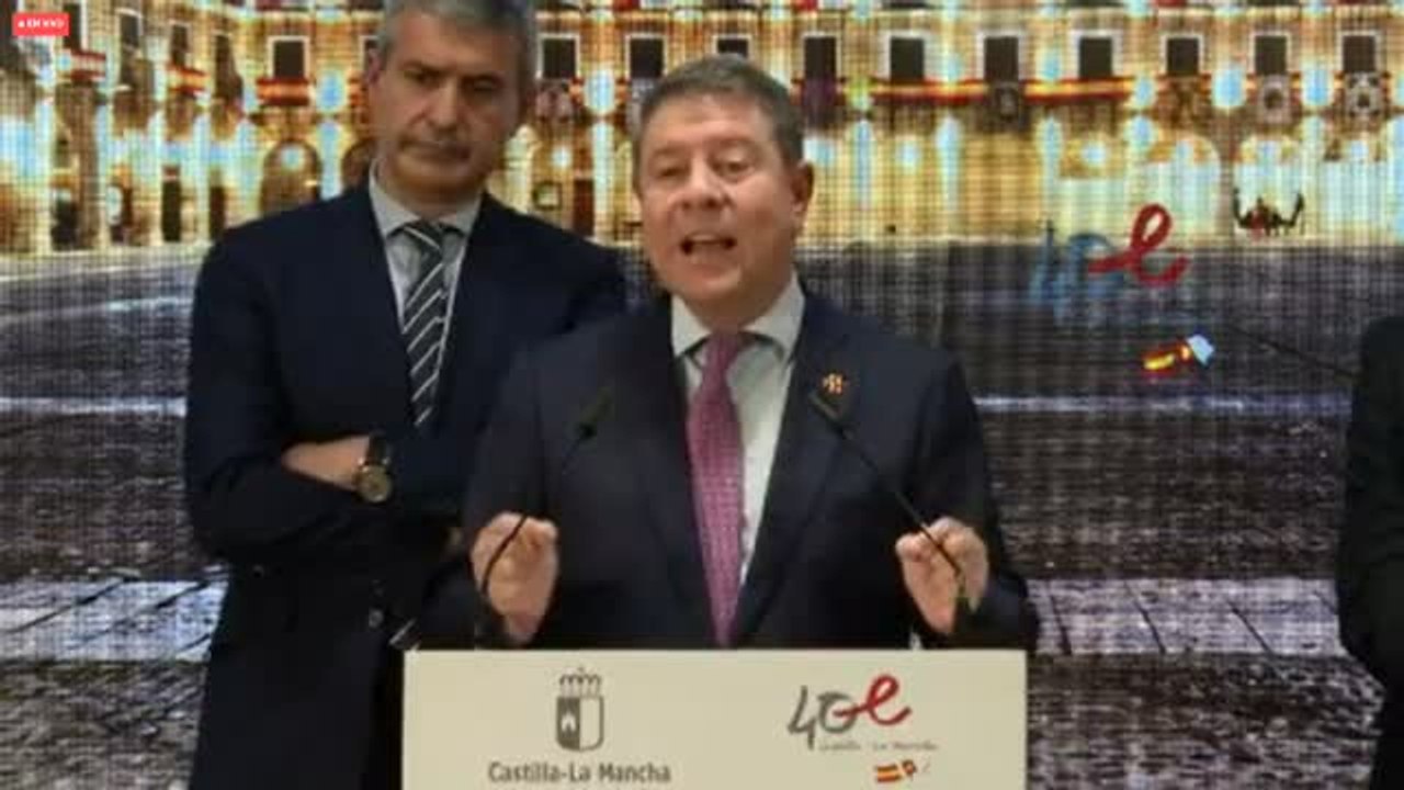 García-Page: "No considero que sea tolerable pactar con los delincuentes su propia condena"