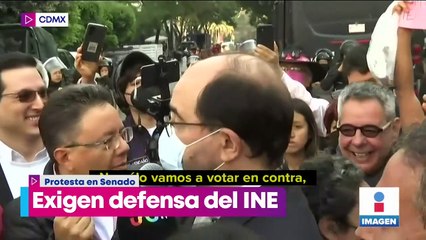 Senadores se manifiestan contra el plan B de la reforma electoral
