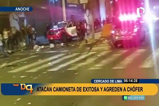 Prensa bajo ataque: vándalos destruyen móvil de Exitosa, agreden a chofer y lo transmiten por TikTok