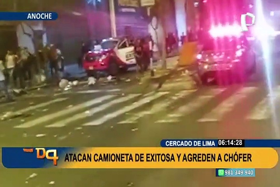 Prensa bajo ataque: vándalos destruyen móvil de Exitosa, agreden a chofer y lo transmiten por TikTok