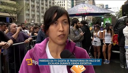 Escaladores encaram paredão da TV Gazeta