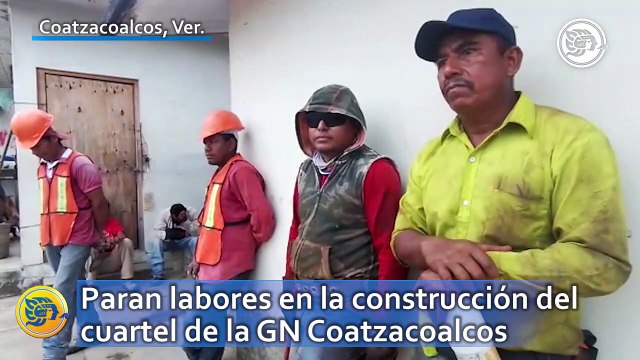 Paran labores en la construcción del cuartel de la GN Coatzacoalcos
