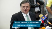 “En pausa”, relaciones con Perú por situación política compleja: Ebrard