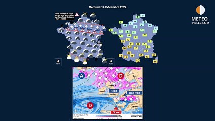 prévisions météo du mardi 13 décembre 2022