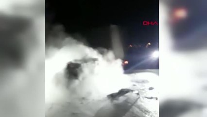 NİĞDE-TIR İLE ÇARPIŞIP, YANAN OTOMOBİLİN SÜRÜCÜSÜ ÖLDÜ