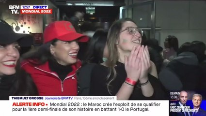 Street revelers celebrating their team's semi-final