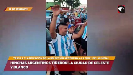 Download Video: Hinchas argentinos tiñeron la ciudad de celeste y blanco