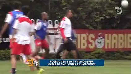 Rogério Ceni e Luis Fabiano devem voltar ao time contra a Chapecoense