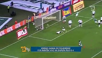 Verdão ganha do Figueirense e se mantém vivo na disputa pelo G-4