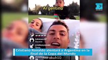 Cristiano Ronaldo alentará a Argentina en la final de la Copa del Mundo