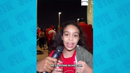Morocco Girl Makes Fun of Ronaldo After He Cries