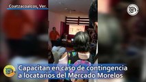 Capacitan en caso de contingencia a locatarios del Mercado Morelos