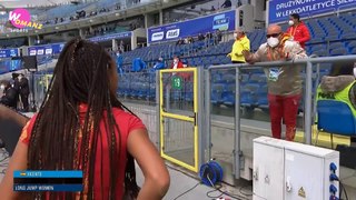 Spain's Maria Vicente Performance during the women's long jump final