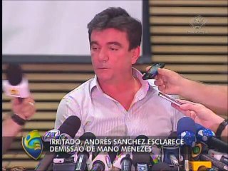 Andrés Sanchez fala sobre a demissão do técnico Mano Menezes