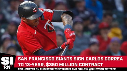 Carlos Correa Agrees With Giants to 13-Year, $350 Million Contract