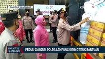 7 Truk Bantuan Polda Lampung Untuk Korban Gempa Cianjur