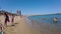 Barcelona Spain - Beach Walking - Barceloneta Beach - Summer 2022