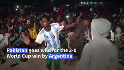 Pakistan celebrates Argentina's win in World Cup semi-finals