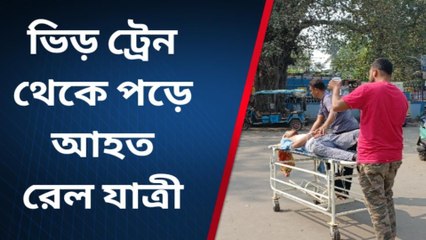 দঃ ২৪ পরগনা: ভিড় ট্রেন থেকে পড়ে আহত রেল যাত্রী