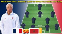 FRANCE POTENTIAL STARTING LINEUP VS MOROCCO | FIFA WORLD CUP 2022