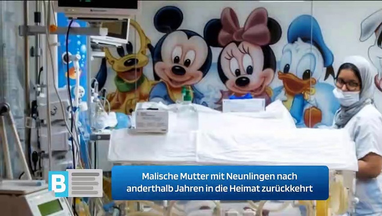 Malische Mutter mit Neunlingen nach anderthalb Jahren in die Heimat zurückkehrt