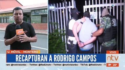 Recapturan a reo que fugó de la cárcel de Montero