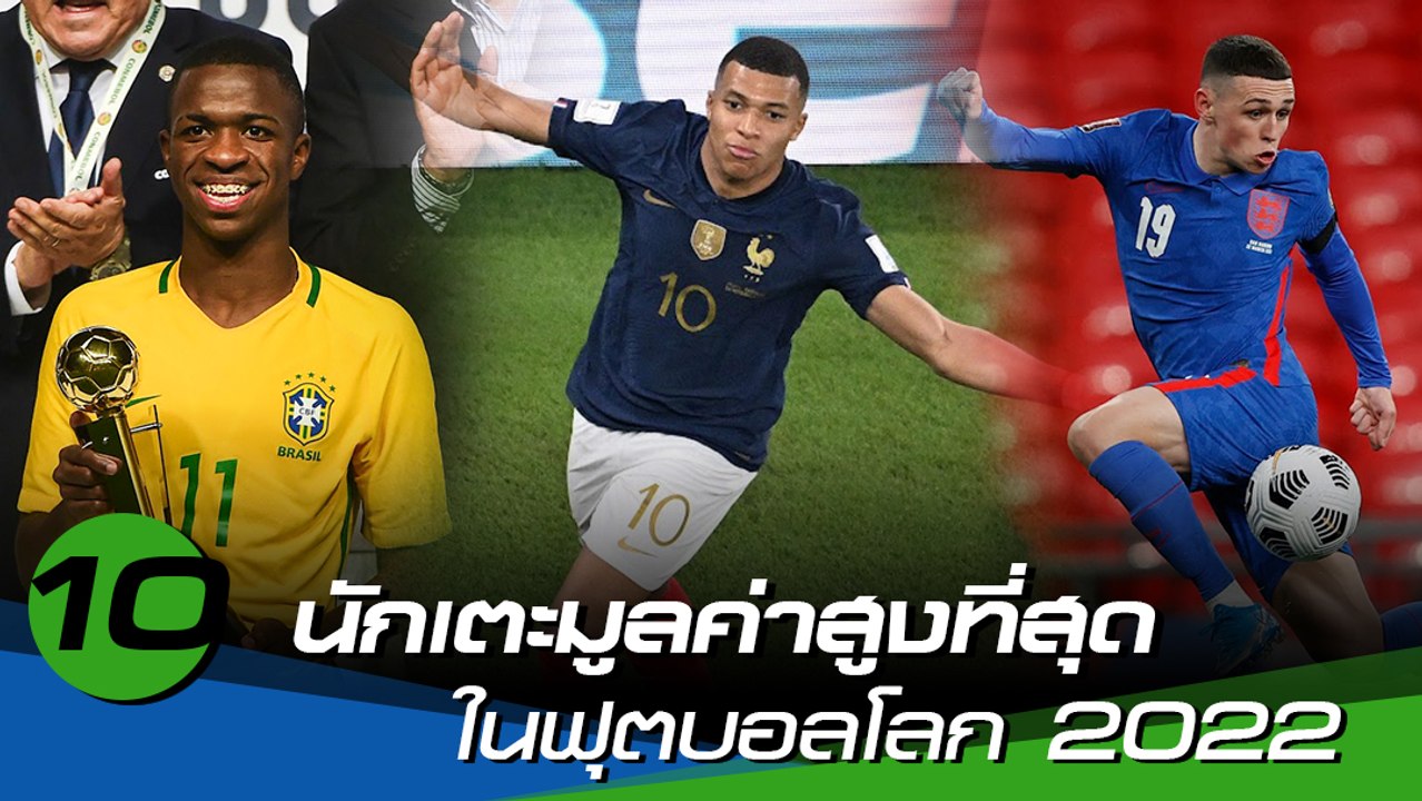 10 นักเตะมูลค่าสูงที่สุดในฟุตบอลโลก 2022