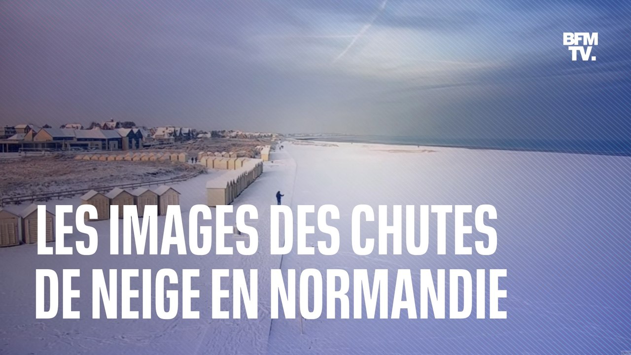 Caen, Deauville, Ouistreham... Les images de la Normandie sous la neige ce mercredi matin