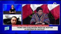 Pérez Arroyo: “Probablemente la Fiscalía va a requerir mañana prisión preventiva contra Castillo”
