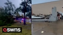 Several buildings damaged and power lines down in Grapevine after tornado rips through Texas