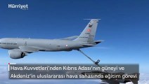 Hava Kuvvetleri'nden Kıbrıs Adası’nın güneyi ve Akdeniz’in uluslararası hava sahasında eğitim görevi