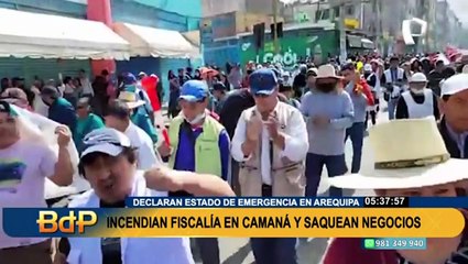 Download Video: Violencia en Arequipa: manifestantes atacan y saquean varios negocios del centro de la ciudad