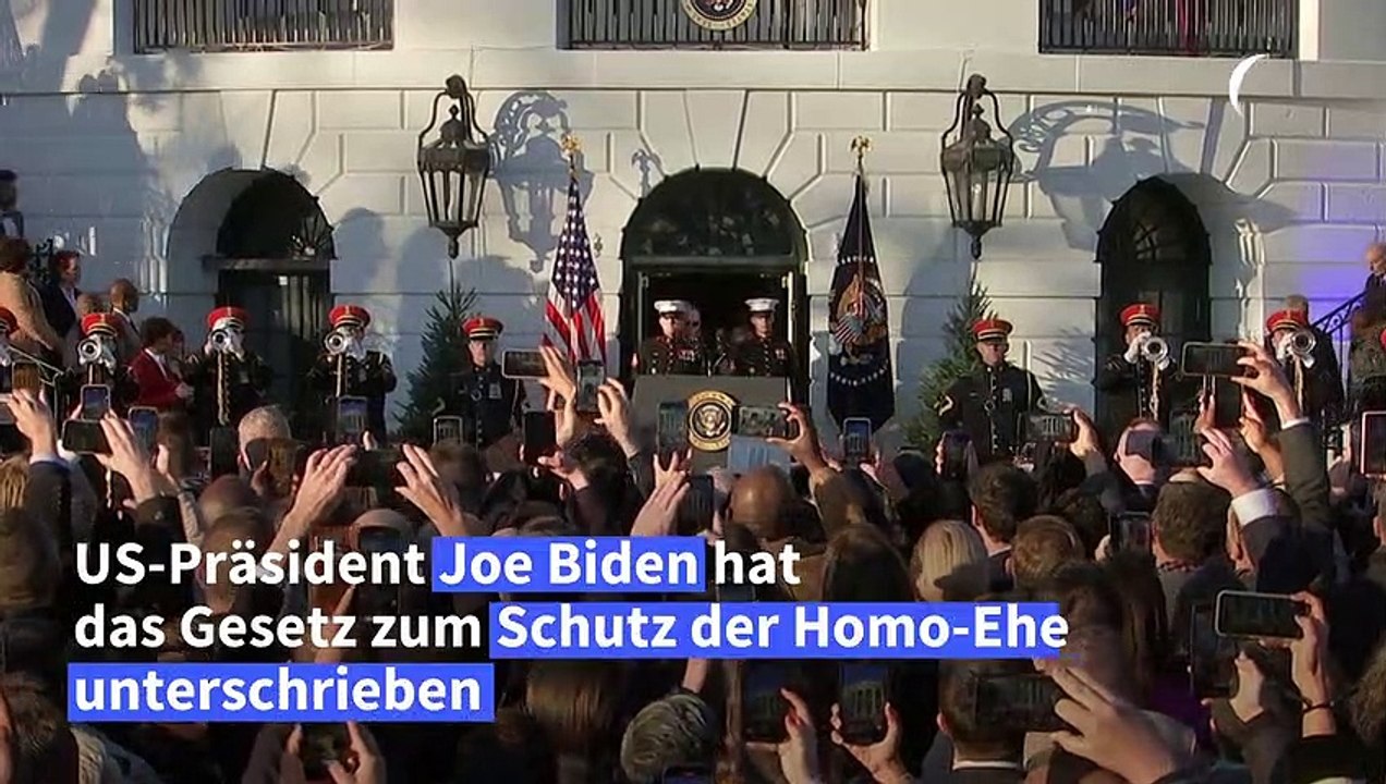 Biden setzt Gesetz zum Schutz der Homo-Ehe in Kraft