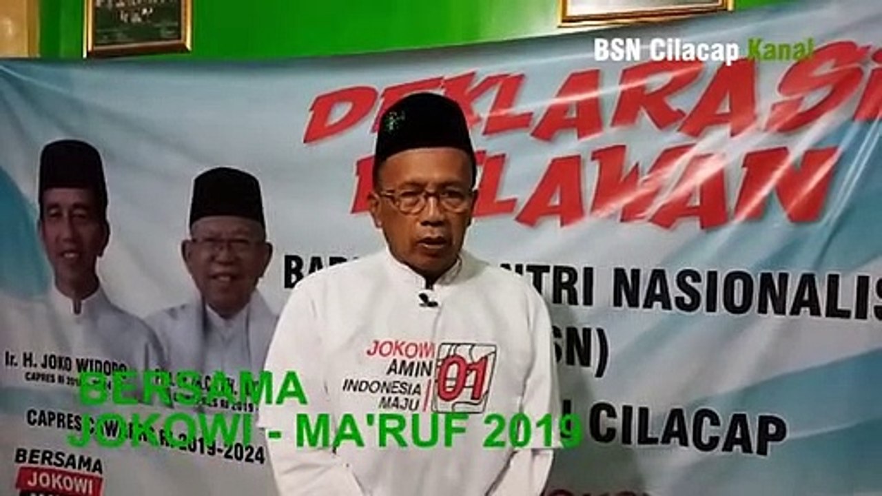 H. Sarno AP.: Pengkondisian untuk Kemenangan #01 Pak Jokowi - K.H. Ma'ruf Amin