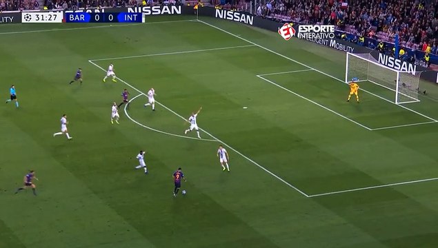 Confira os gols da vitória do Barcelona sobre a Internazionale na Liga dos Campeões