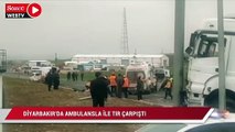 Diyarbakır'da tırla çarpışan ambulanstaki 1'i hasta çocuk, 6 kişi yaralandı