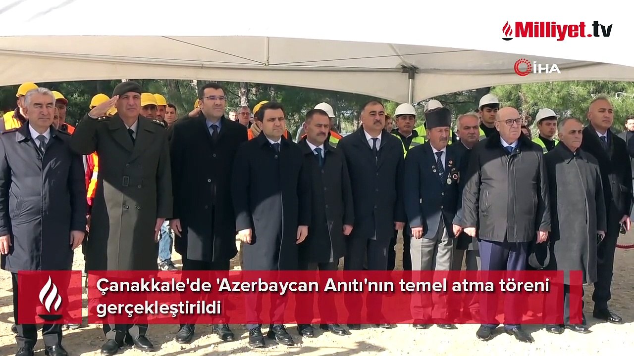 Çanakkale'de 'Azerbaycan Anıtı'nın temel atma töreni gerçekleştirildi